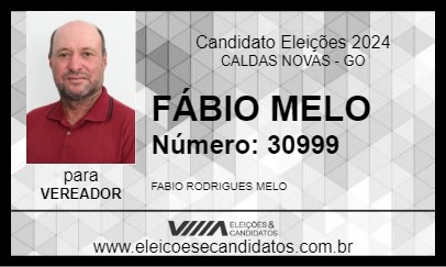 Candidato FÁBIO MELO 2024 - CALDAS NOVAS - Eleições