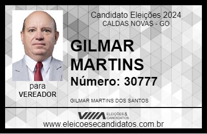 Candidato GILMAR MARTINS 2024 - CALDAS NOVAS - Eleições