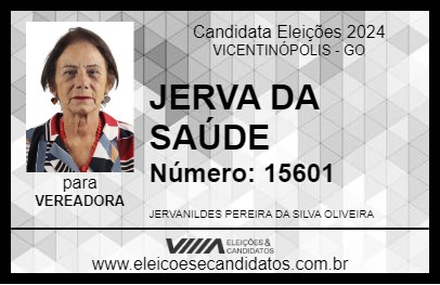 Candidato JERVA DA SAÚDE 2024 - VICENTINÓPOLIS - Eleições