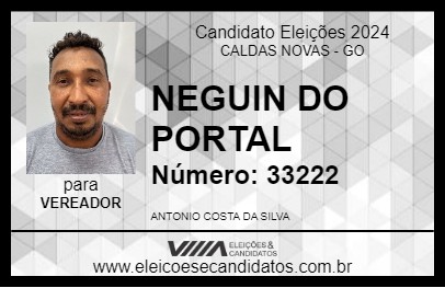 Candidato NEGUIN DO PORTAL 2024 - CALDAS NOVAS - Eleições