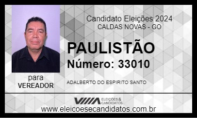 Candidato PAULISTÃO 2024 - CALDAS NOVAS - Eleições