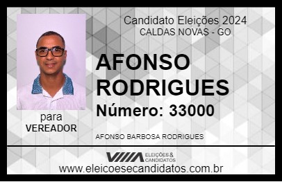 Candidato AFONSO RODRIGUES 2024 - CALDAS NOVAS - Eleições