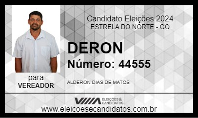 Candidato DERON 2024 - ESTRELA DO NORTE - Eleições