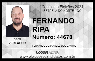 Candidato FERNANDO RIPA 2024 - ESTRELA DO NORTE - Eleições