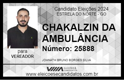 Candidato CHAKALZIN DA AMBULÂNCIA 2024 - ESTRELA DO NORTE - Eleições