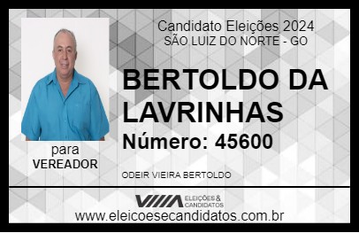 Candidato BERTOLDO DA LAVRINHAS 2024 - SÃO LUIZ DO NORTE - Eleições