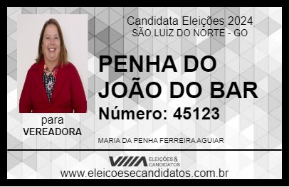 Candidato PENHA DO JOÃO DO BAR 2024 - SÃO LUIZ DO NORTE - Eleições