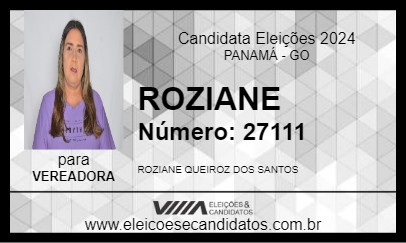 Candidato ROZIANE 2024 - PANAMÁ - Eleições