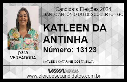 Candidato KATLEEN DA ANTINHA 2024 - SANTO ANTÔNIO DO DESCOBERTO - Eleições