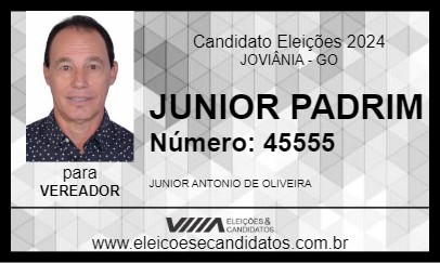 Candidato JUNIOR PADRIM 2024 - JOVIÂNIA - Eleições