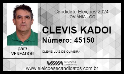 Candidato CLEVIS KADOI 2024 - JOVIÂNIA - Eleições