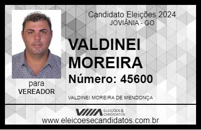 Candidato VALDINEI MOREIRA 2024 - JOVIÂNIA - Eleições