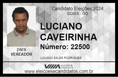 Candidato LUCIANO CAVEIRINHA 2024 - GOIÁS - Eleições