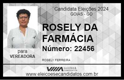 Candidato ROSELY DA FARMÁCIA 2024 - GOIÁS - Eleições