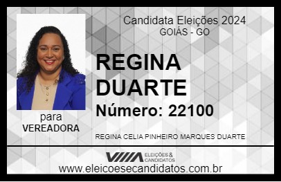 Candidato REGINA DUARTE 2024 - GOIÁS - Eleições