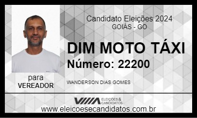 Candidato DIM MOTO TÁXI 2024 - GOIÁS - Eleições