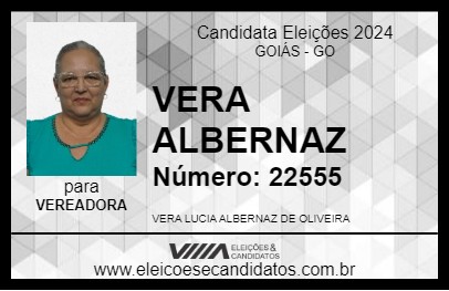 Candidato VERA ALBERNAZ 2024 - GOIÁS - Eleições