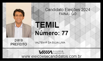 Candidato TEMIL 2024 - FAINA - Eleições