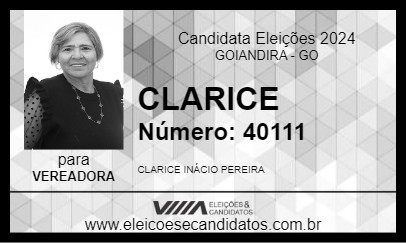 Candidato CLARICE 2024 - GOIANDIRA - Eleições