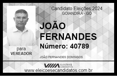 Candidato JOÃO FERNANDES 2024 - GOIANDIRA - Eleições