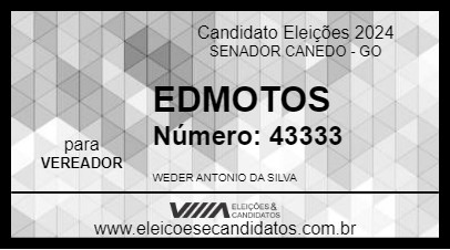 Candidato EDMOTOS 2024 - SENADOR CANEDO - Eleições