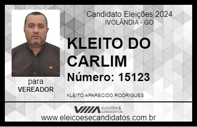 Candidato KLEITO DO CARLIM 2024 - IVOLÂNDIA - Eleições