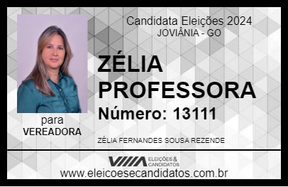 Candidato ZÉLIA PROFESSORA 2024 - JOVIÂNIA - Eleições