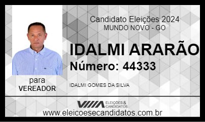 Candidato IDALMI ARARÃO 2024 - MUNDO NOVO - Eleições