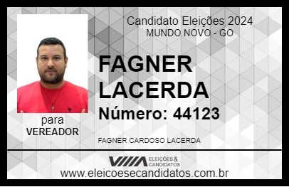 Candidato FAGNER LACERDA 2024 - MUNDO NOVO - Eleições