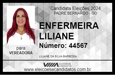 Candidato ENFERMEIRA LILIANE 2024 - PADRE BERNARDO - Eleições