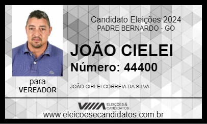 Candidato JOÃO CIRLEI 2024 - PADRE BERNARDO - Eleições