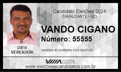 Candidato VANDO CIGANO 2024 - CAVALCANTE - Eleições