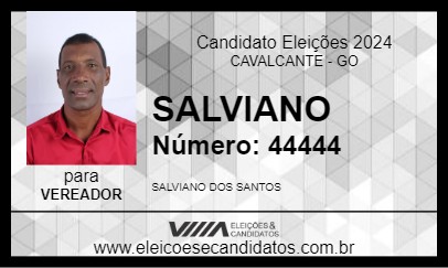 Candidato SALVIANO 2024 - CAVALCANTE - Eleições