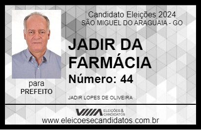 Candidato JADIR DA FARMÁCIA 2024 - SÃO MIGUEL DO ARAGUAIA - Eleições