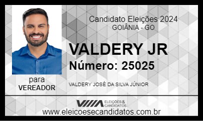 Candidato VALDERY JR 2024 - GOIÂNIA - Eleições