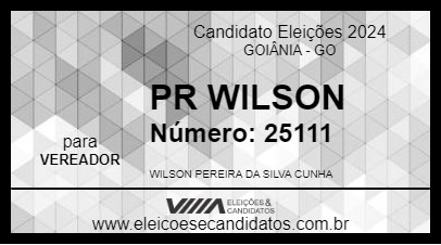 Candidato PR WILSON 2024 - GOIÂNIA - Eleições