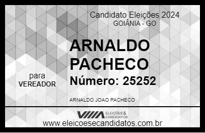 Candidato ARNALDO PACHECO 2024 - GOIÂNIA - Eleições