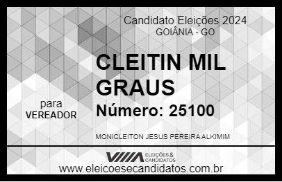 Candidato CLEITIN MIL GRAUS 2024 - GOIÂNIA - Eleições