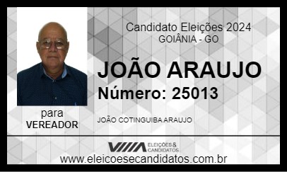 Candidato JOÃO ARAUJO 2024 - GOIÂNIA - Eleições