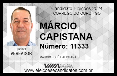 Candidato MÁRCIO CAPISTANA 2024 - CÓRREGO DO OURO - Eleições