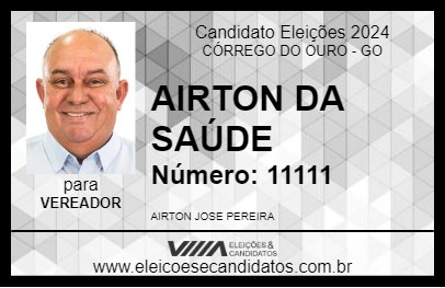 Candidato AIRTON DA SAÚDE 2024 - CÓRREGO DO OURO - Eleições