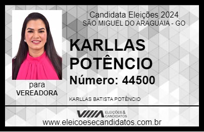 Candidato KARLLAS POTÊNCIO 2024 - SÃO MIGUEL DO ARAGUAIA - Eleições