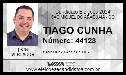 Candidato TIAGO CUNHA 2024 - SÃO MIGUEL DO ARAGUAIA - Eleições