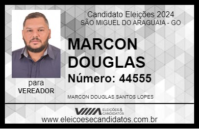 Candidato MARCON DOUGLAS 2024 - SÃO MIGUEL DO ARAGUAIA - Eleições