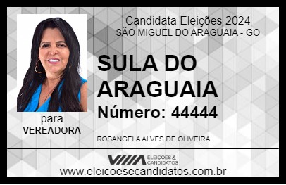 Candidato SULA DO ARAGUAIA 2024 - SÃO MIGUEL DO ARAGUAIA - Eleições