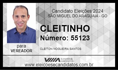 Candidato CLEITINHO 2024 - SÃO MIGUEL DO ARAGUAIA - Eleições