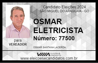 Candidato OSMAR ELETRICISTA 2024 - SÃO MIGUEL DO ARAGUAIA - Eleições