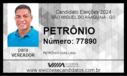 Candidato PETRÔNIO 2024 - SÃO MIGUEL DO ARAGUAIA - Eleições