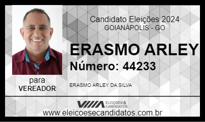 Candidato ERASMO ARLEY 2024 - GOIANÁPOLIS - Eleições