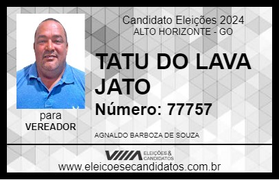 Candidato TATU DO LAVA JATO 2024 - ALTO HORIZONTE - Eleições